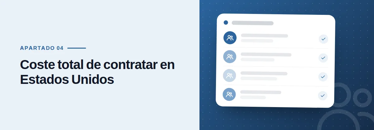 Coste total de contratar en Estados Unidos